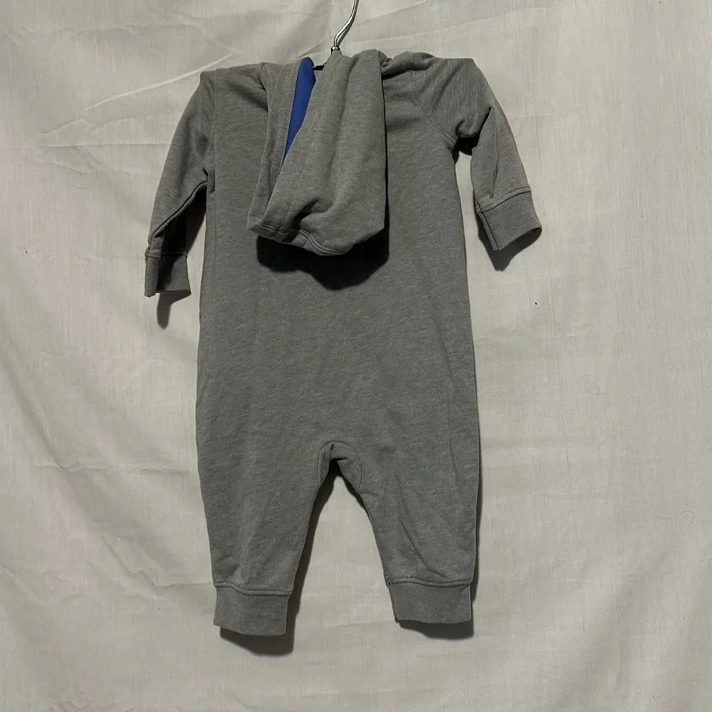 Converse All Star Baby Onesie 6M Gray Hooded Romper